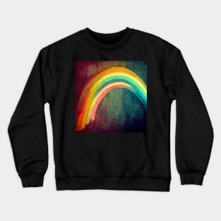 Vibrant colored rainbow on a washed out background. Crewneck Sweatshirt